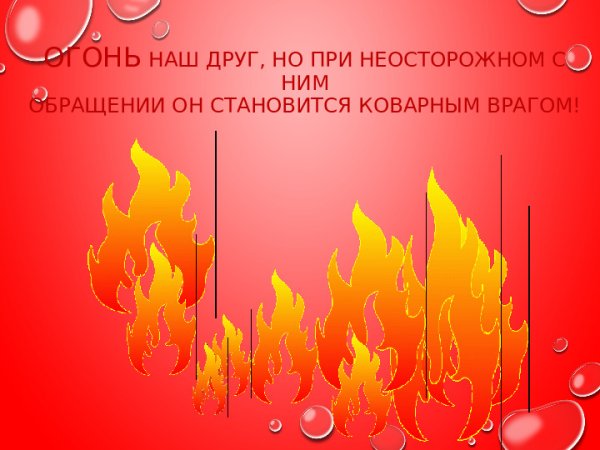 Огонь наш друг огонь наш враг