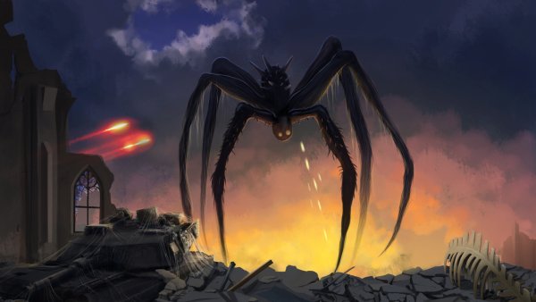 Гаргульи, гигантский паук Ананси