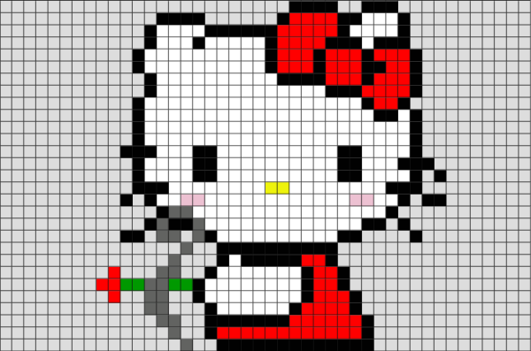 Рисунки по клеточкам Китти
