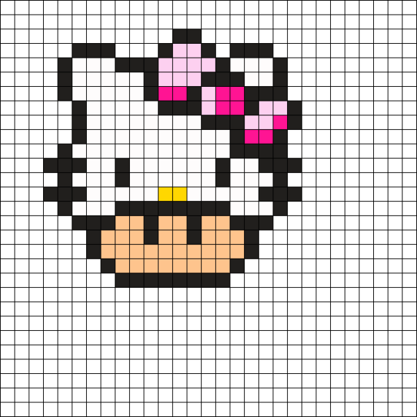 Пиксель арт hello Kitty