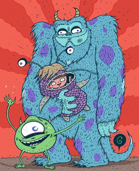 Корпорация монстров Салли и Майк любовь