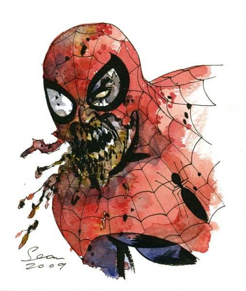 Marvel Spider man человек паук зомби
