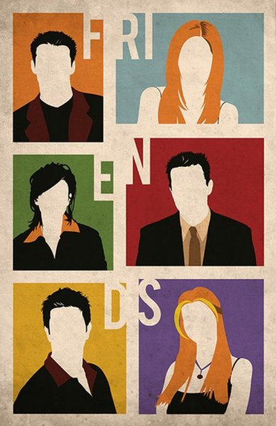 Плакаты в сериале друзья