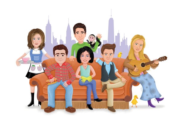 Сериал друзья иллюстрации
