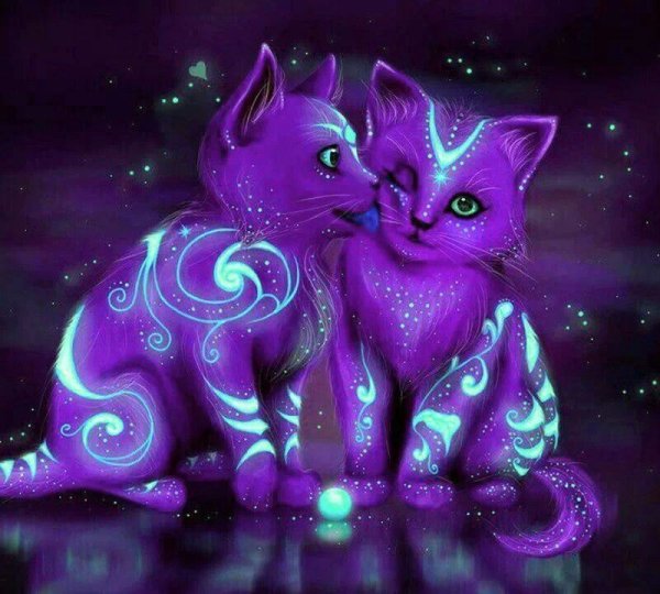 Фиолетовая кошка