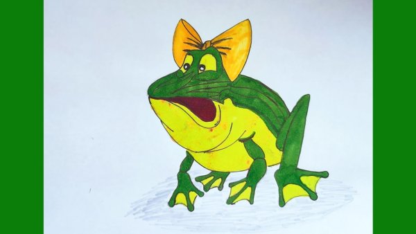 Нарисовать жабу клаву из Лунтика