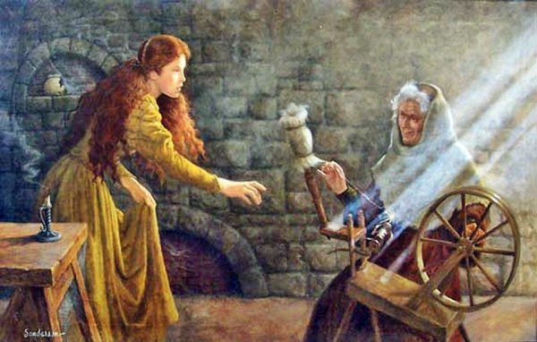Спящая красавица Жуковский Веретено