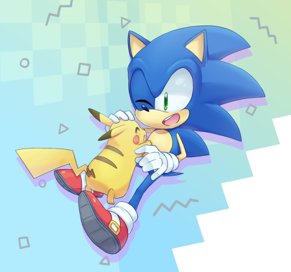 Sonic and Pikachu