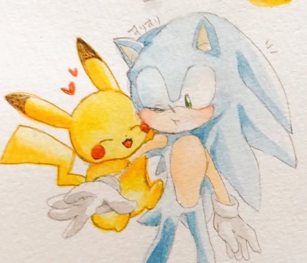 Sonic and Pikachu