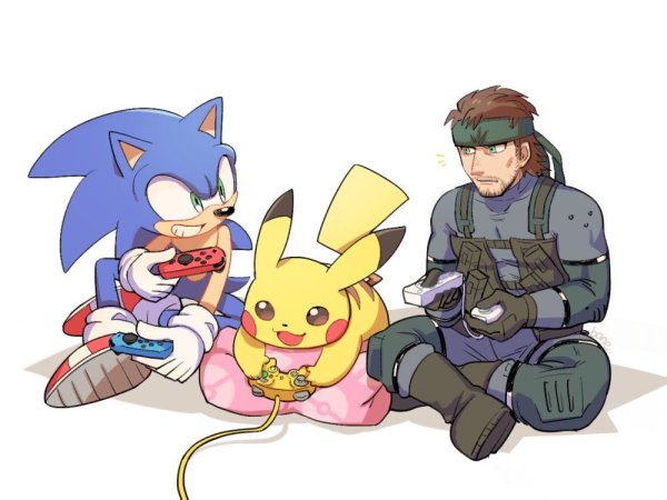 Sonic and Pikachu