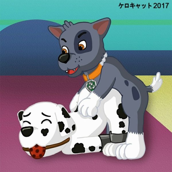Скай и гонщик Щенячий патруль хентай