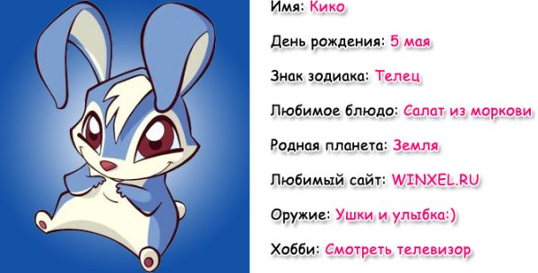 Кролик Кико из Винкс