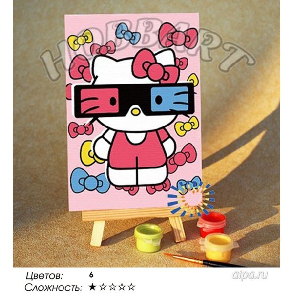 Картина по номерам hello Kitty