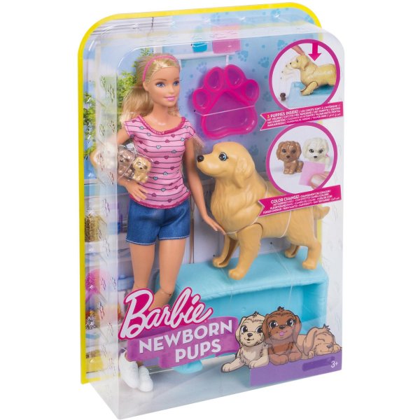 Набор Barbie сестры и щенки Скиппер, 23 см, fhp62