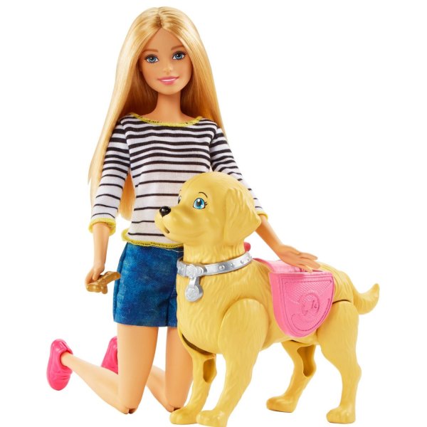 Кукла Barbie прогулка с питомцем, 29 см, dwj68