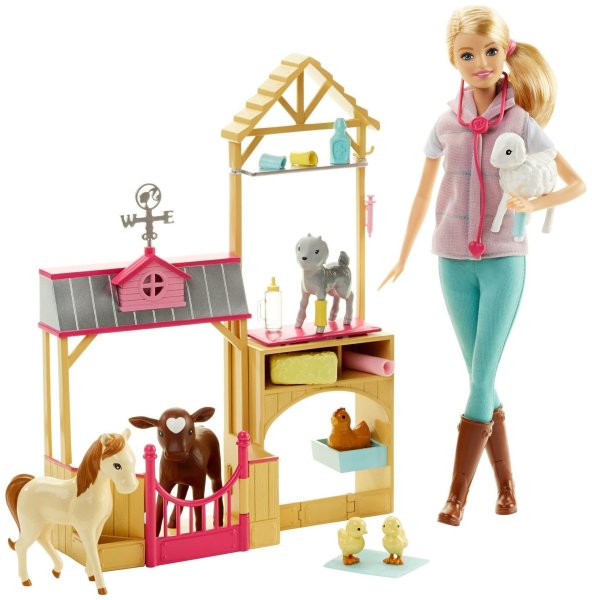 Кукла Барби игровой набор "ветеринар на ферме" (Barbie careers Farm vet Doll & Playset)