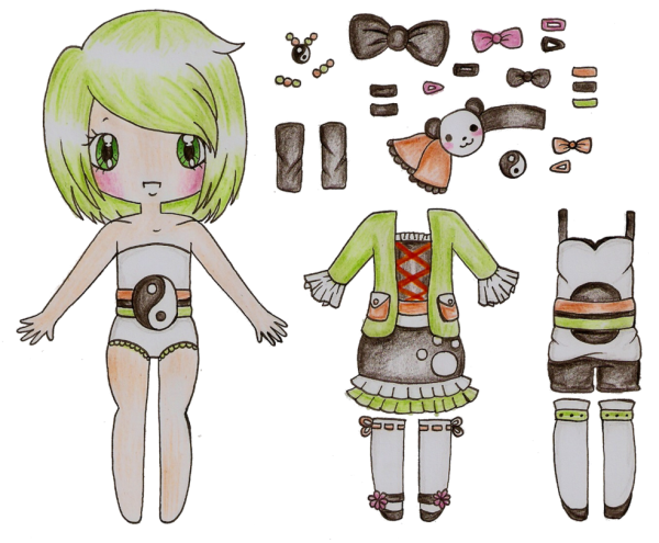 Бумажные куклы для срисовки