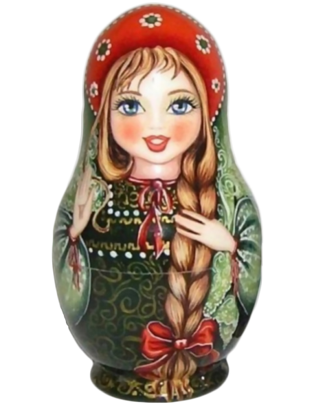 Матрешка с косой