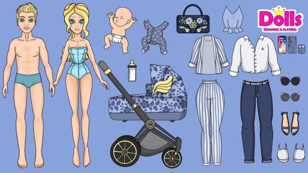 Кукла paper Doll Dress up