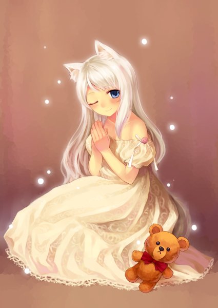Девочка кошка арт