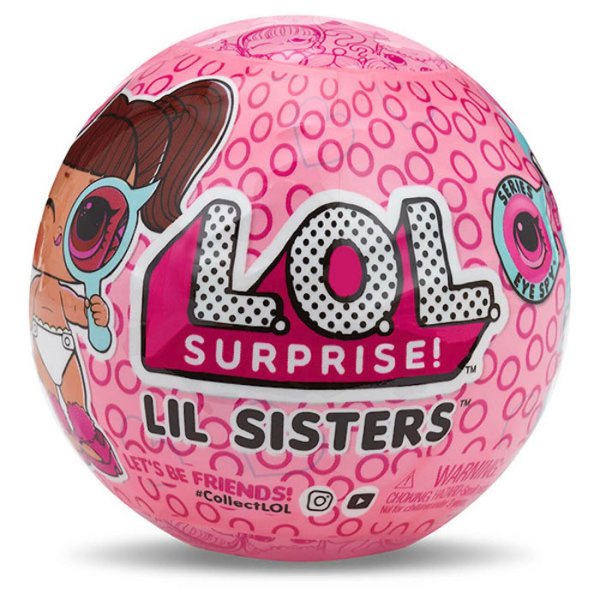 Кукла-сюрприз mga Entertainment в шаре lol Surprise 4 Decoder Lil sisters, 4 см, 552147