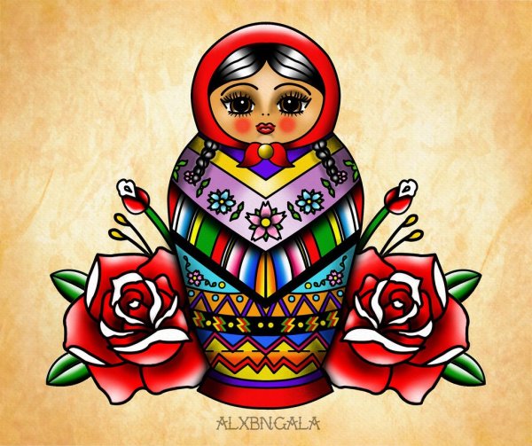 Матрешка эскиз