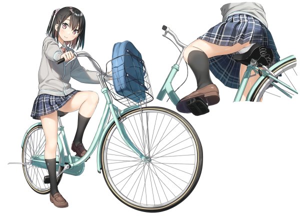 Pantsu skirt Lift на велосипеде