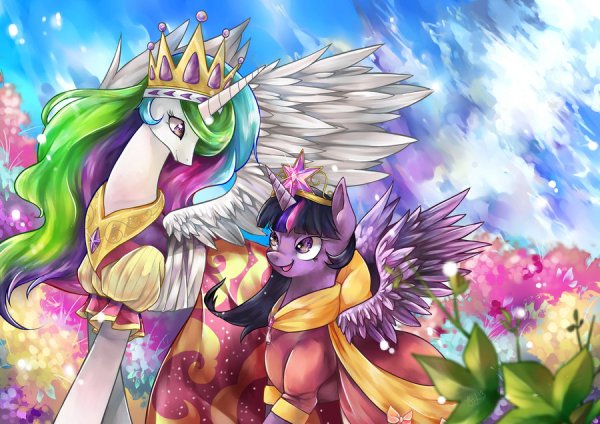 My little Pony принцесса Селестия и Твайлайт Спаркл