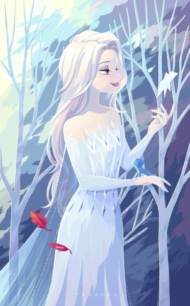 Elsa Anna арт аниме
