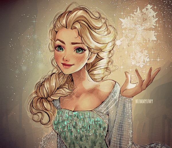 Принцессы Disney рисунки Эльза