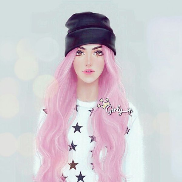 Girly_m с розовыми волосами