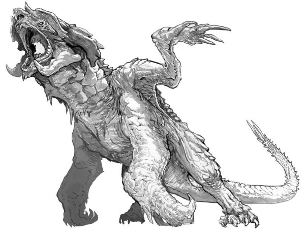 Дракон God of War Concept Art