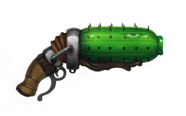 Зомби против растений набор с пушкой Кактус