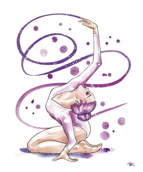 Гимнастка рисунок