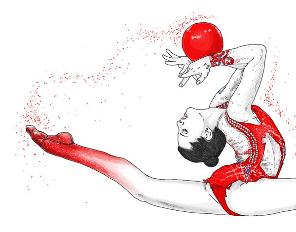 Гимнастка рисунок
