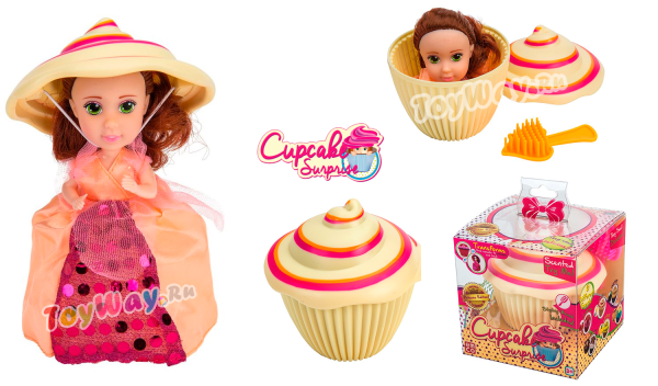 Кукла-кекс Cupcake Surprise с расческой