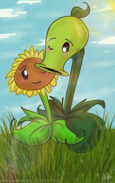 Plants vs Zombies растения Peashooter