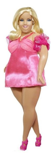Толстая кукла Барби
