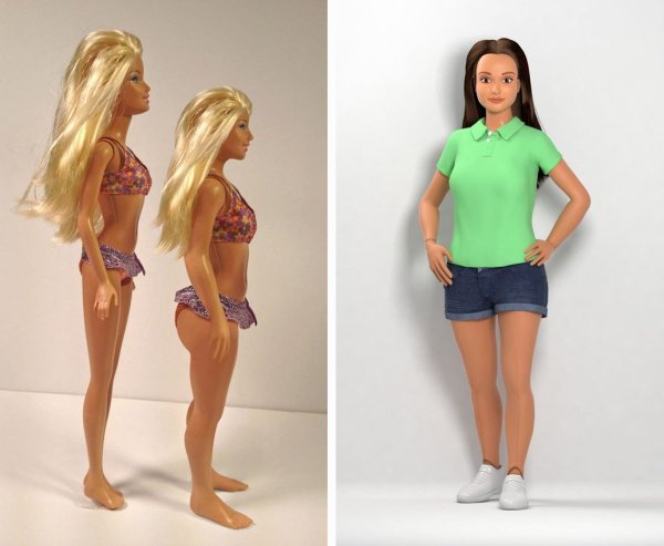 Кукла Lammily сравнение с Барби