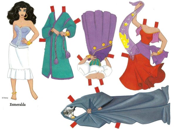 Бумажные куклы принцессы Диснея