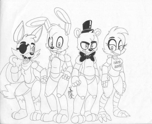 FNAF Security Breach раскраска