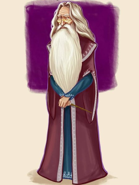 Альбус Дамблдор из Гарри Поттера рисунок