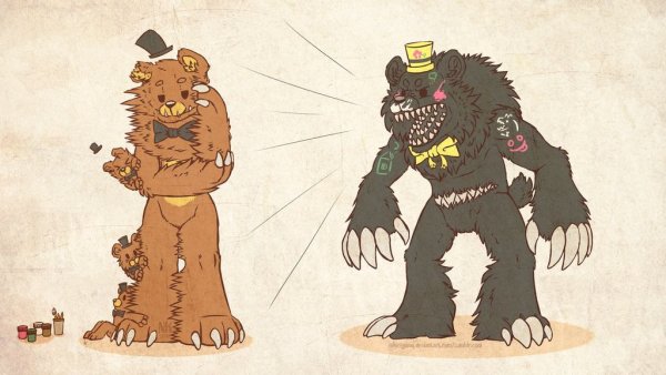 ФНАФ 4 кошмарный Фредди арт
