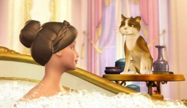 Барби принцесса и нищенка кот