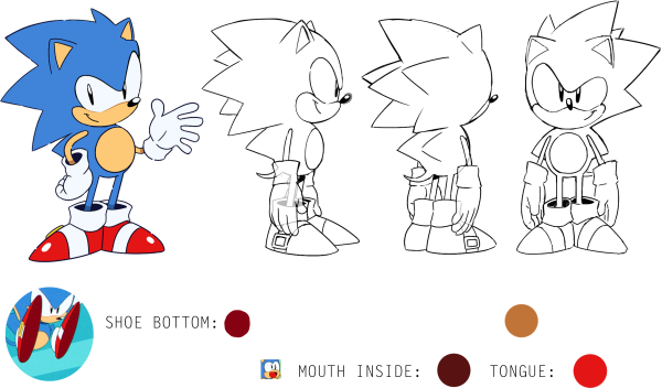 Classic Sonic чертеж