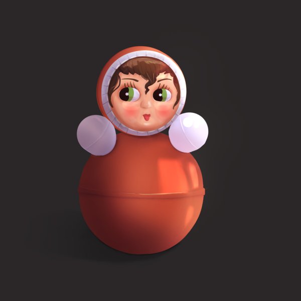 Елочная игрушка неваляшка