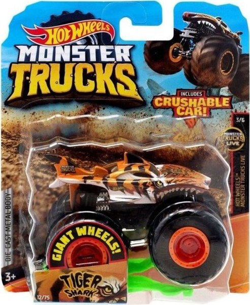 Машинка hot Wheels Monster Trucks Shark wreak