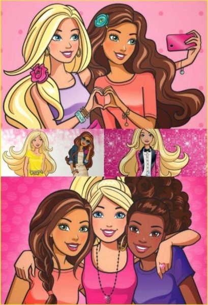 Барби арт с подругами