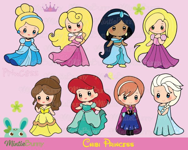 Чиби Disney Princess