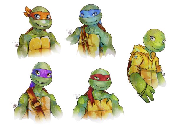 TMNT 2012 девушки черепашек